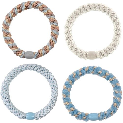 Kknekki Haarschmuck – 4er-Pack – Blau/Weiß/Glitzer – One Size – Kknekki Haarschmuck