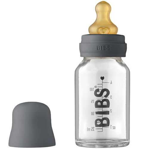 Bibs Babyflasche - Glas - 110 ml - Naturgummi - Iron - Bibs - One Size - Babyflaschen