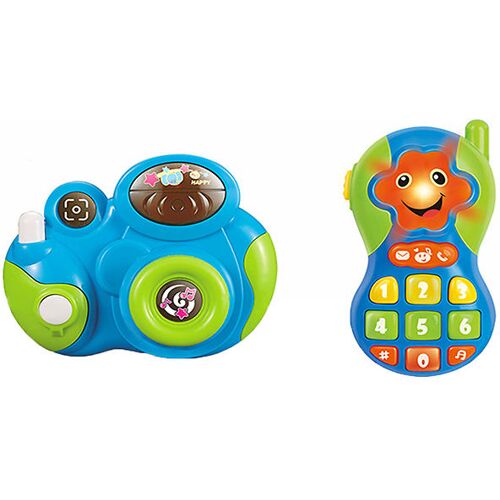 Scandinavian Baby Products Spielzeugtelefon/Kamera - Blau/Grün - One Size - Scandinavian Baby Products Telefone