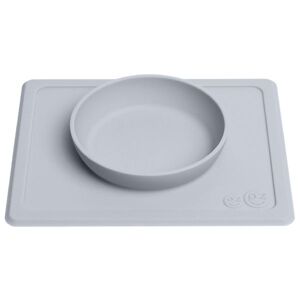 EzPz Happy Mini Bowl - Silikon - Graublau - EzPz - One Size - Teller