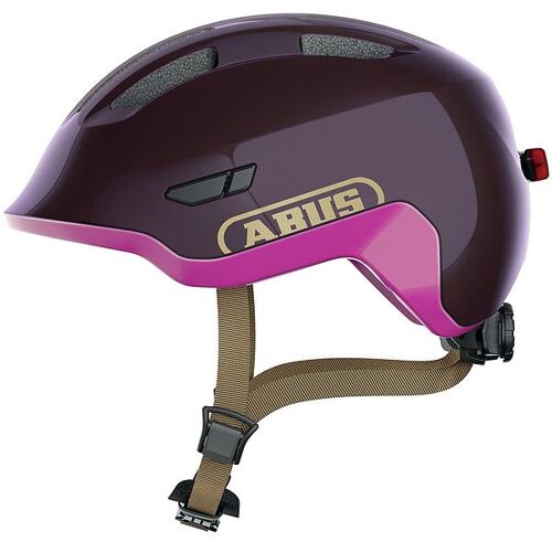 Abus Fahrradhelm – Smiley 3.0 Ace LED – Royal Purple – 45-51 cm – Abus Fahrradhelm
