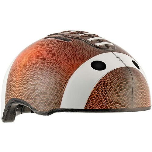 Crazy Safety Fahrradhelm m. Light – Fußball – Braun – 49-55 cm – Crazy Safety Fahrradhelm