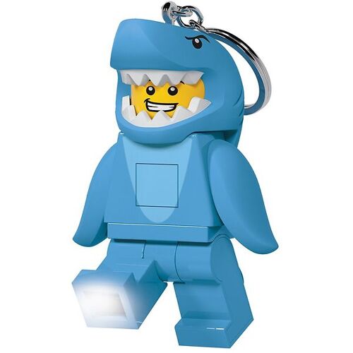 Schlüsselanhänger m. Taschenlampe - LEGO® Shark Suit Guy - One Size - LEGO® Schlüsselanhänger