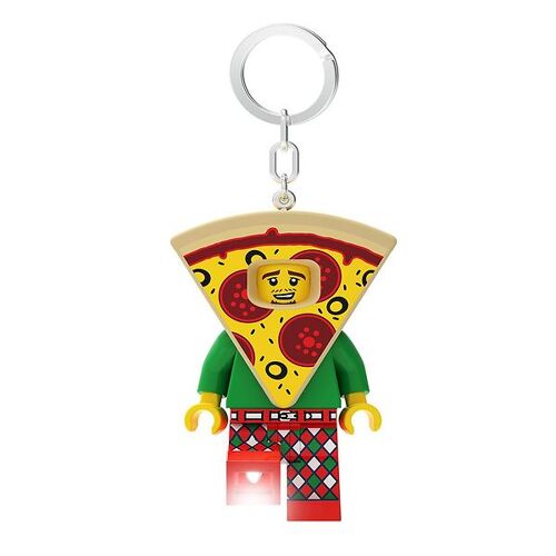 Schlüsselanhänger m. Taschenlampe - LEGO® Pizza Typ - One Size - LEGO® Schlüsselanhänger
