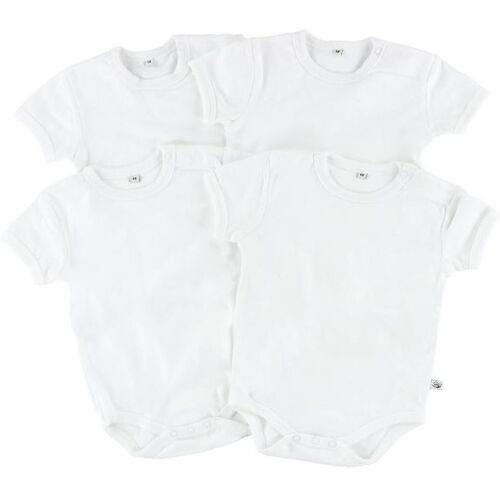 Pippi Baby Bodies k/ä - 4er-Pack - Weiß - Pippi Baby - 74 - Body K/Ä