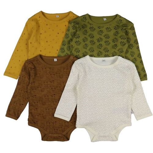 Pippi Baby Bodies l/ä - 4er-Pack - Lametta - Pippi Baby - 56 - Body L/Ä