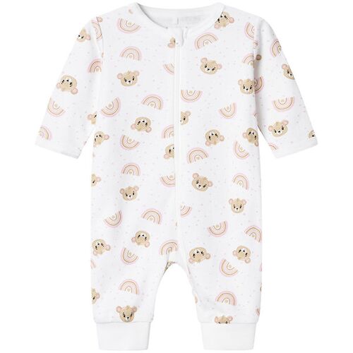 Name It Schlafanzug - NbfNightsuit - Bright White/Pink Teddy - 74 - Name It Schlafanzüge