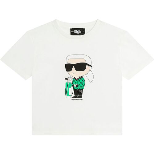 Karl Lagerfeld T-Shirt - Weiß m. Print - Karl Lagerfeld - 12 Jahre (152) - T-Shirts