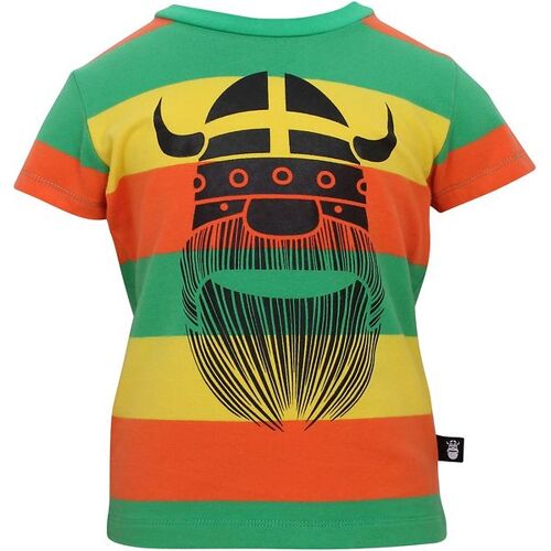 Danefæ T-Shirt - Regenbogenfarben m. Viking - 9 mt - Danefæ T-Shirts