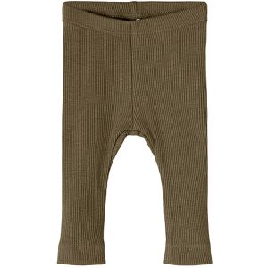 Name It Leggings - Noos - Rib - NbnKab - Dusty Olive - Name It - 50 - Leggings