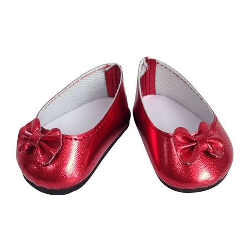 Mini Mommy Puppenschuhe - 35-45 cm - Rote Ballerina Schuhe - One Size - Mini Mommy Puppenkleidung