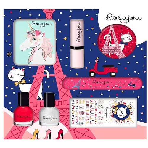 Rosajou Make-up-Set - Rouge/Lippenstift/Nagellack m.m. - 7 Teile - One Size - Rosajou Schminke