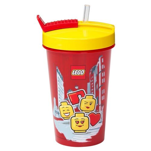 Lego Storage Trinkflasche m. Strohhalme - 500 ml - Iconic Girl -