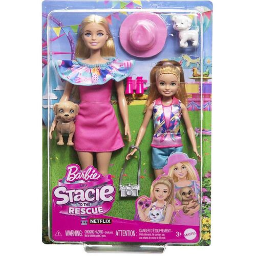 Barbie Puppenset - 30 cm - Stacie und Barbie m. Hunde - One Size - Barbie Puppen