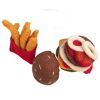 Papoose Spiellebensmittel - 18 Teile - Filz - Burger m. Pommes f - One Size - Papoose Spiellebensmittel