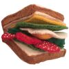 Papoose Spiellebensmittel - 12 Teile - Filz - Sandwich - One Size - Papoose Spiellebensmittel