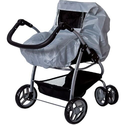 MaMaMeMo Puppen- Regenschutz - Grau - One Size - MaMaMeMo Puppenwagen