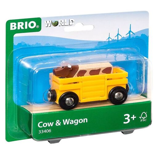 World Viehwagen m. Ko - Gelb 33406 - BRIO - One Size - Züge