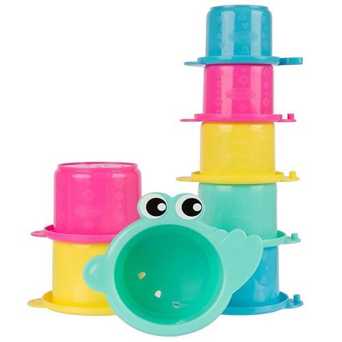 Playgro Bauklötze - Croc Cups - 8 st. - Mehrfarbig - One Size - Playgro Bauklötze