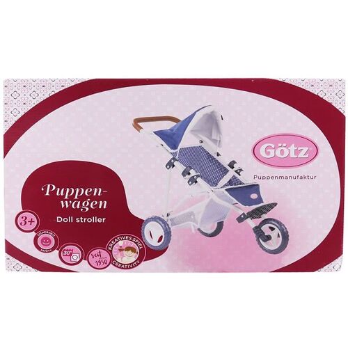 Götz Puppen Buggy - Blau m. Punkte - One Size - Götz Puppenwagen