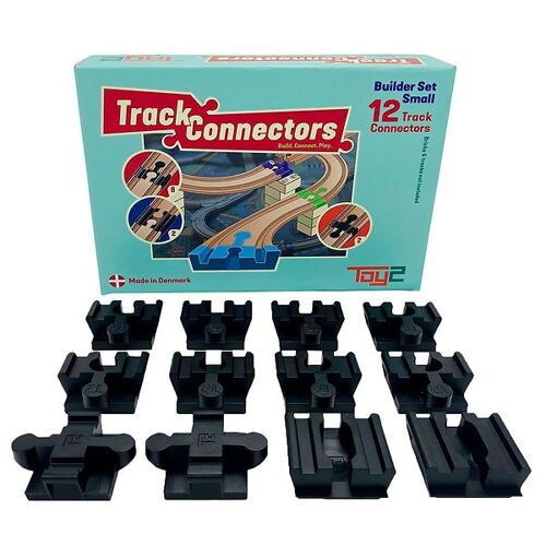 Toy2 Track Anschlüsse - 12 st. - Baukasten Small - Toy2 Track Connectors - One Size - Spielzeug