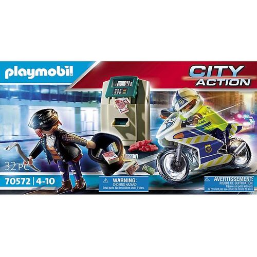 City Action - Polizeimotorrad: Verfolgung von Pengerø - Playmobil - One Size - Spielzeug