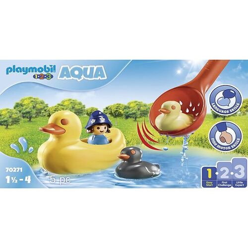 1.2.3 Aqua - Entenfamilie - 70271 - 5 Teile - One Size - Playmobil Badespielzeug