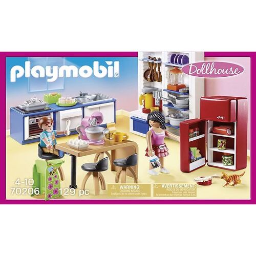 Puppenhaus - Familienküche - 70206 - 129 Teile - One Size - Playmobil Spielzeug