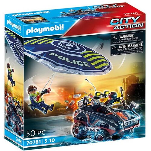 City Action - Polizeifallschirm: Jagd auf Amphibien - Playmobil - One Size - Spielzeug