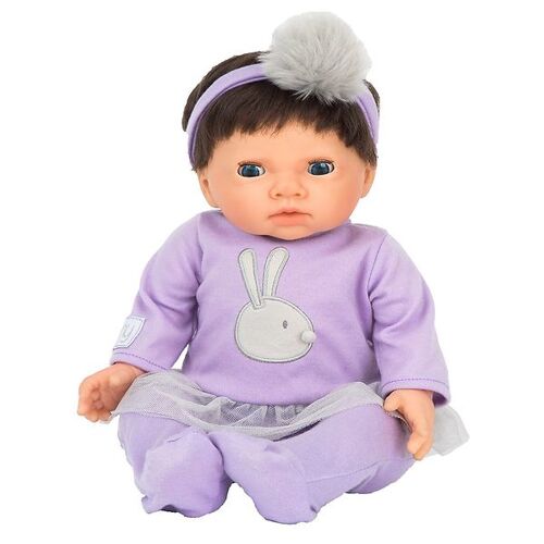 Tiny Treasures Puppe m. Dunkles Haar - Bunny Outfit - Tiny Treasures - One Size - Puppen