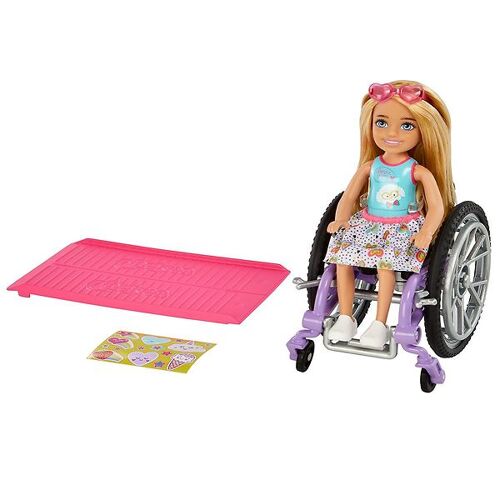 Barbie Puppe - Chelsea kleine Schwester I Rollstuhl - Barbie - One Size - Puppen