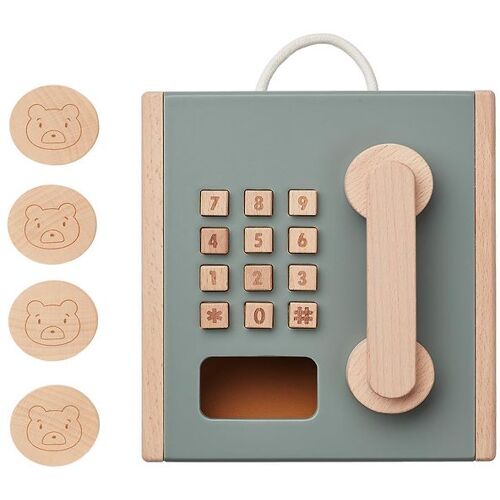 Liewood Holzspielzeug - Telefon - Rufus - Faune Green/Golden Car - One Size - Liewood Spielzeug