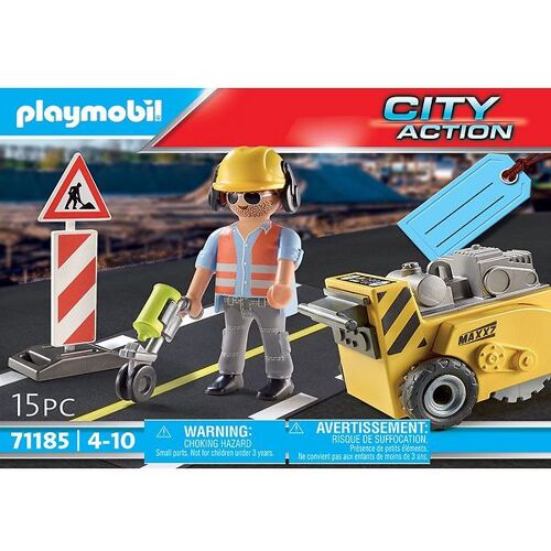 City Action - Bauarbeiter mit Kantenschneider - 71185 - Playmobil - One Size - Spielzeugfiguren