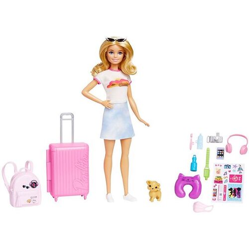 Barbie Puppenset - Travel Malibu Spielset - One Size - Barbie Puppen