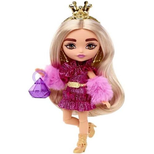 Barbie Puppe - Extra Minis - Gold Krone - One Size - Barbie Puppen