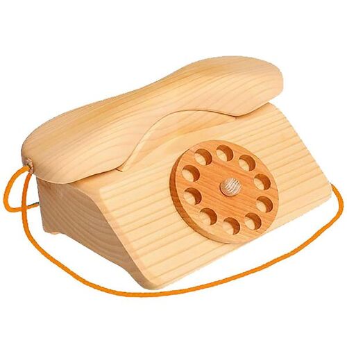 Grimms Holzspielzeug - Telefon - Natur - One Size - Grimms Spielzeug