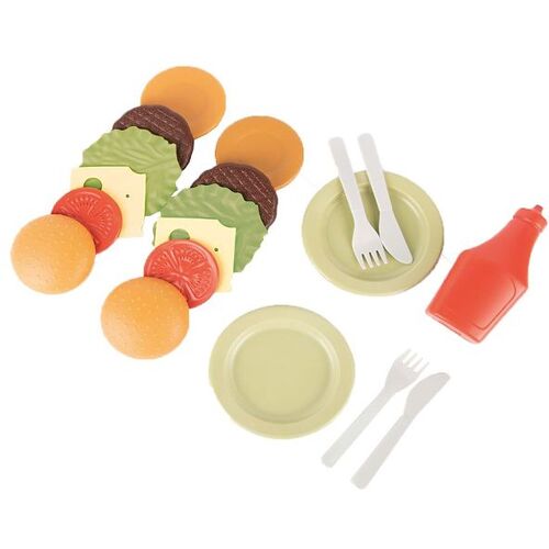 Dantoy BIO Plastic Burger-Set - 19 Teile - Dantoy - One Size - Spielzeug