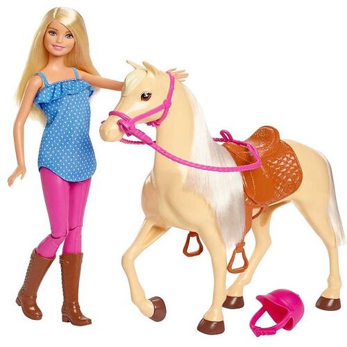 Barbie Puppenset - Puppe Ente Horse (Blond) - Barbie - One Size - Puppen