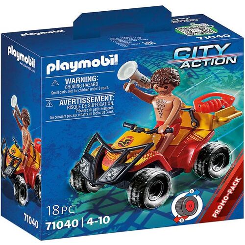 City Action - Rettungsschwimmer ATV - 71040 - 18 Teile - Playmobil - One Size - Spielzeug