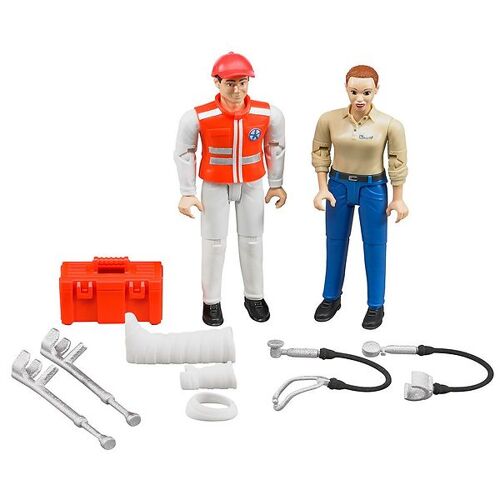 Bruder Figuren - bworld - Krankenwagen-Set - 62710 - Bruder - One Size - Spielzeugfiguren