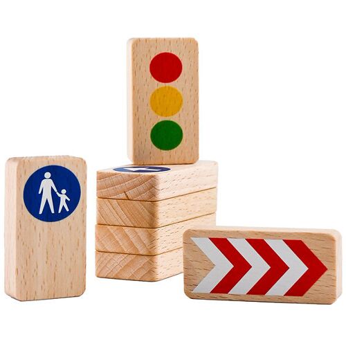 Waytoplay Holzspielzeug - Ampeln und Verkehrsschilder - Waytoplay - One Size - Spielzeug