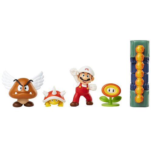 Mario Spielset - Diorama-Set - Lavaschloss - 5 Teile - Super Mario - One Size - Spielzeug