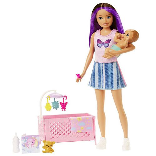 Barbie Puppe - 30 cm - Skipper Babysitter Sleepy Baby - Barbie - One Size - Spielzeug
