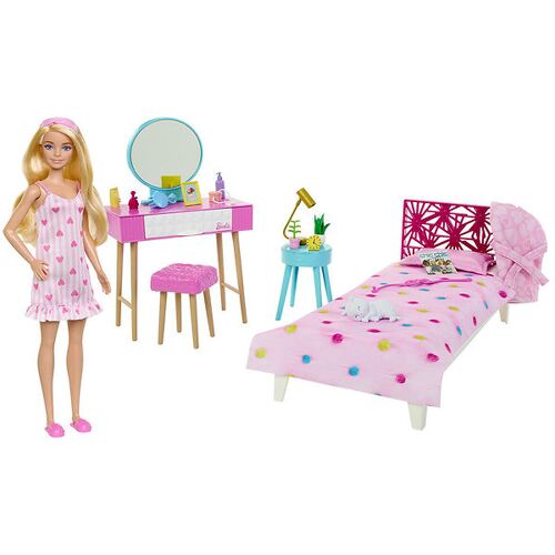 Barbie Puppe m. Zubehör - 30 cm - Schlafzimmer - One Size - Barbie Spielzeug