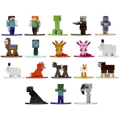 Jada Figuren - Minecraft Multi Pack Nano Figuren - 16 Teile - Jada - One Size - Spielzeugfiguren