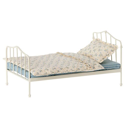 Maileg Miniatur-Puppenbett - Mini - Blau - One Size - Maileg Puppenbett