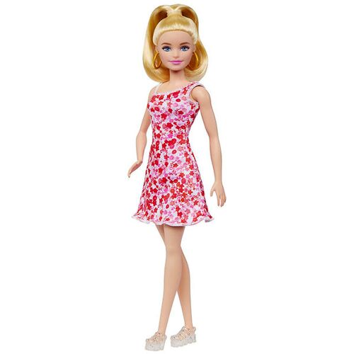 Barbie Puppe - Barbie Fashionista Puppe - Pink Floral Kleid - One Size - Barbie Puppen