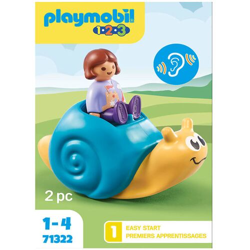 1.2.3 - Schneckenwippe m. Rasselfunktion - 2 Teile - 7 - One Size - Playmobil Spielzeug