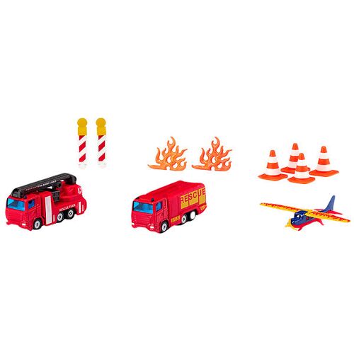 Siku Feuerwehrautos - Geschenkset Feuerwehrauto & Flieger - Siku - One Size - Spielzeug