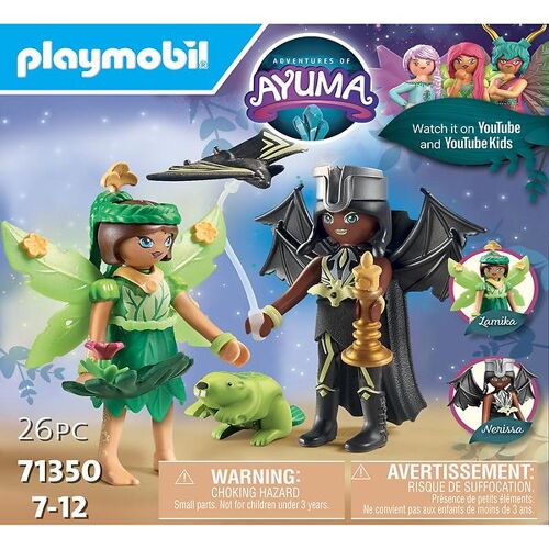 Ayuma - Forest Fairy & Fledermaus Fairy m. Totemtier - - Playmobil - One Size - Spielzeugfiguren